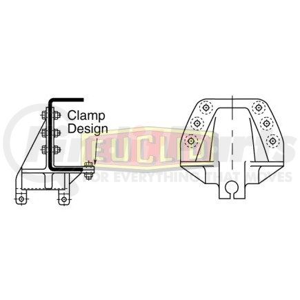 Euclid E-10266 Suspension Hardware Kit Suspension Hanger Assembly - Drive Axle Hanger