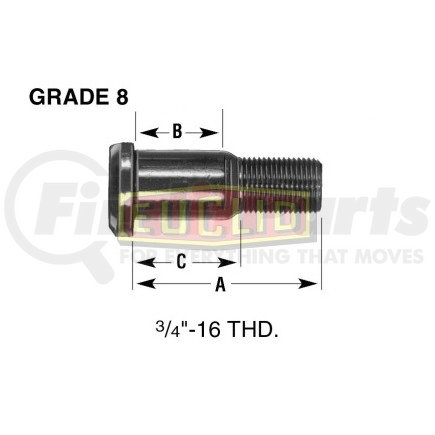 E-5588-R by EUCLID - Euclid Wheel End Hardware - Wheel Stud, Single End, RH