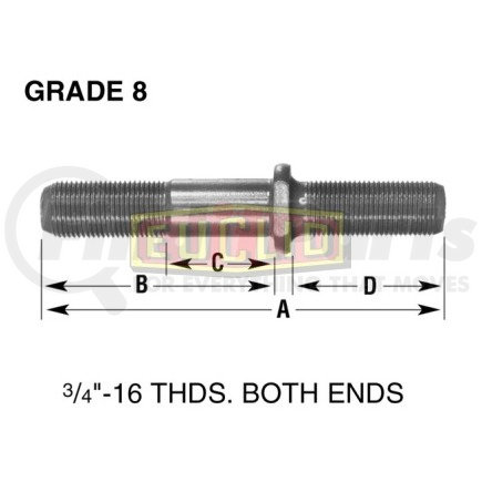 E-5929-R by EUCLID - Euclid Wheel End Hardware - Wheel Stud, Double End, RH