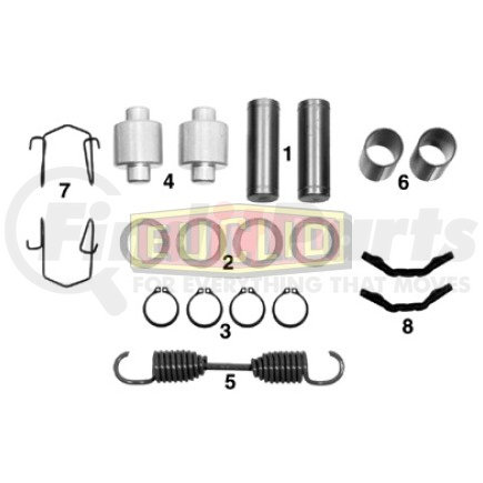 E-9281 by EUCLID - Drum Brake Hardware Kit - Trailer Axle, 12.25 in. Brake Drum Diameter