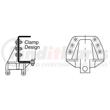 Euclid E-9631 Suspension Hardware Kit Suspension Hanger Assembly - Drive Axle Hanger