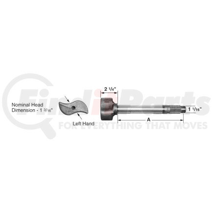 E-9716 by EUCLID - Air Brake Camshaft - Steer Axle, 15 in. Brake Drum Diameter, Right Hand