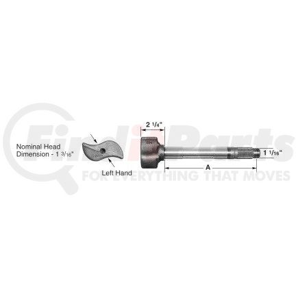 E-9715 by EUCLID - Air Brake Camshaft - Steer Axle, 15 in. Brake Drum Diameter, Left Hand