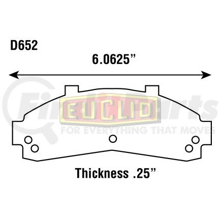 ED652S by EUCLID - Air Disc Brake - Disc Pad