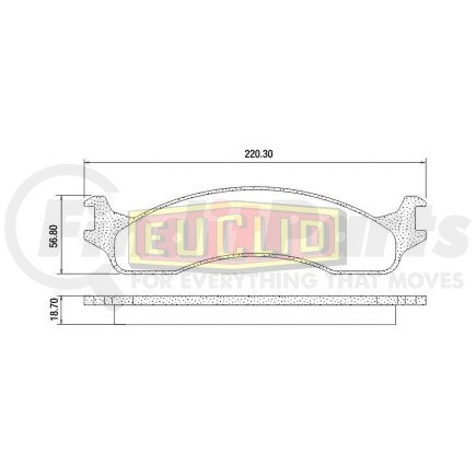 E-D655-S by EUCLID - HYDRAULIC BRAKE - DISC PAD SET