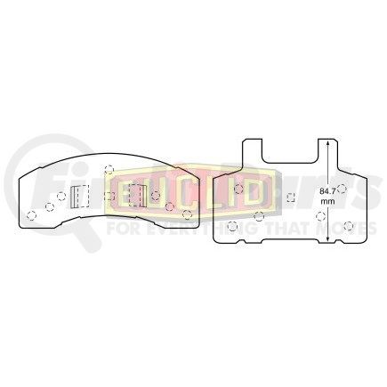 ED370S by EUCLID - Air Disc Brake - Disc Pad