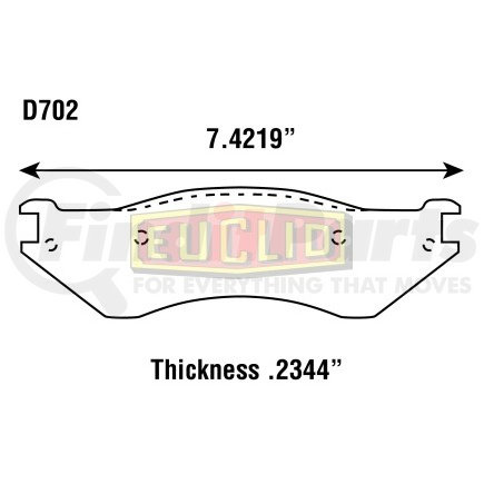 ED702S by EUCLID - HYDRAULIC BRAKE - DISC PAD SET
