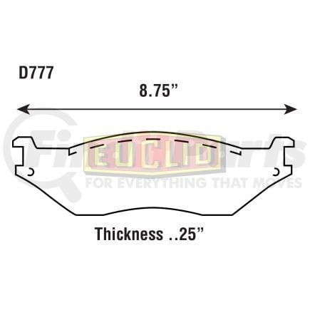 ED777M by EUCLID - Hydraulic Brake - Disc Pad Set