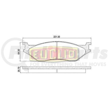 ED777V by EUCLID - Hydraulic Brake - Disc Pad Set