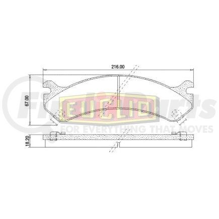 ED784V by EUCLID - Hydraulic Brake - Disc Pad Set