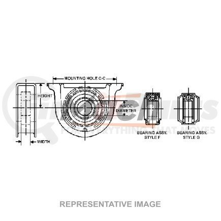 GCB210121 1X by MACH - CENTER BEARING