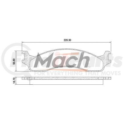 MVD655 by MACH - DISC PAD SET