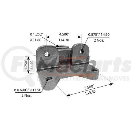 G8854 by MACH - Rear Shackle Hanger, Smooth Plus, Ductile Iron