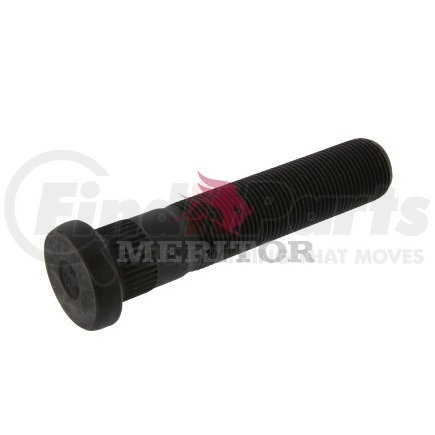 09001855 by MERITOR - Wheel Stud - RH Thread Direction, 0.38" Serration, 1.25" Body Length, 10.9 Grade