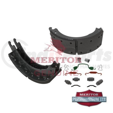 KSMA3124524QR by MERITOR - Drum Brake Shoe Kit - 16.5 in. Diameter, 5 in. Width, Q Plus, Platinum Shield III (FMSI 4524QR)