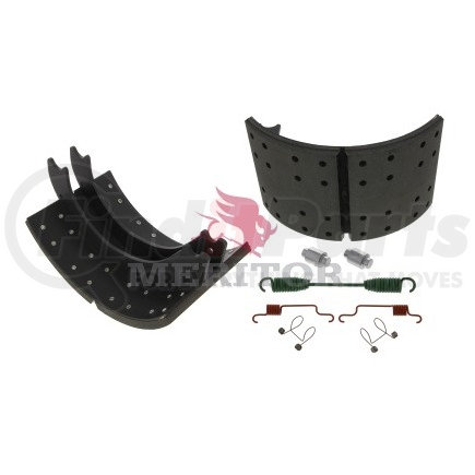 XKEG4726E by MERITOR - Drum Brake Shoe Kit - 16.50" Dia., 8.625" Width, Black Dip Coating