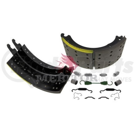 KEG24515Q by MERITOR - Drum Brake Shoe and Lining Kit - 7.00" Width, Black Dip Coating, for 16.50" Brake