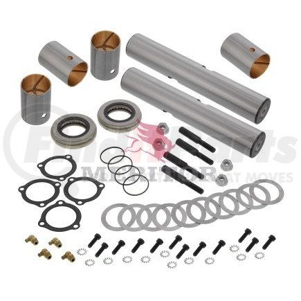 R203010 by MERITOR - Steering King Pin Kit - Pre-sized Bushing, 1.794" Dia, 10.395" Length, Double Draw Key