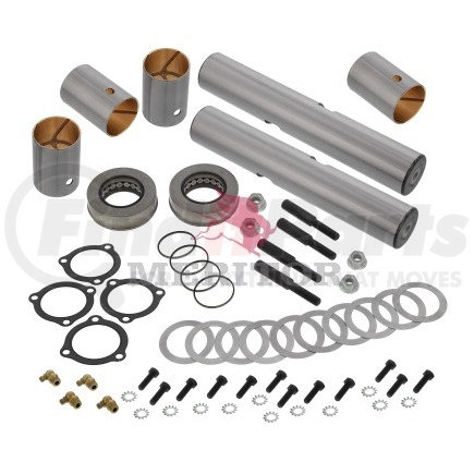 R203014 by MERITOR - Steering King Pin Kit - Pre-sized Bushings, 1.794" Diameter, 10.395" Length, Double Draw Key