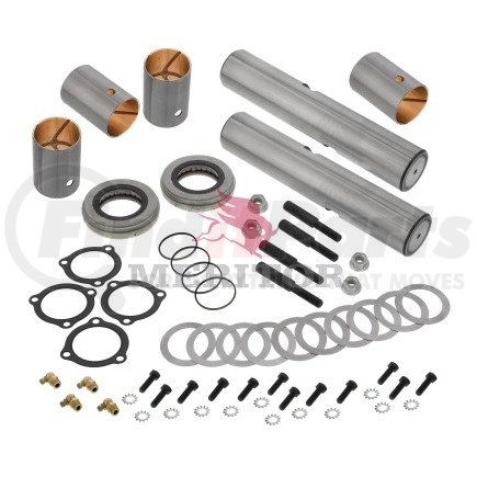 R203027 by MERITOR - Steering King Pin Kit - Pre-sized Bushing, 1.794" Diameter, 10.395" Length, Double Draw Key