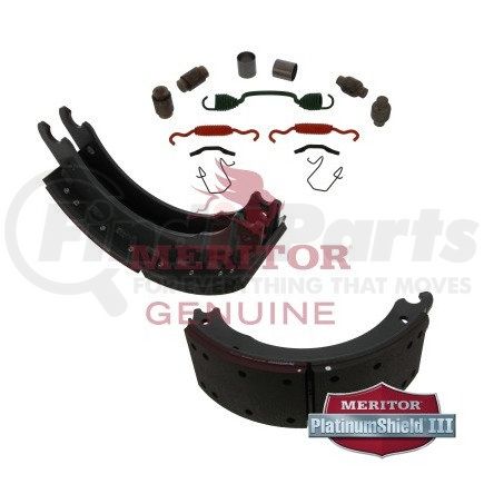 KSMA2124524QRB32 by MERITOR - Meritor Genuine New Drum Brake Shoe and Lining Kit - Lined