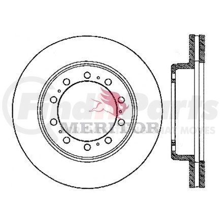 Meritor R441713857 Multi-Purpose Control Cable Hydraulic Brake Rotor