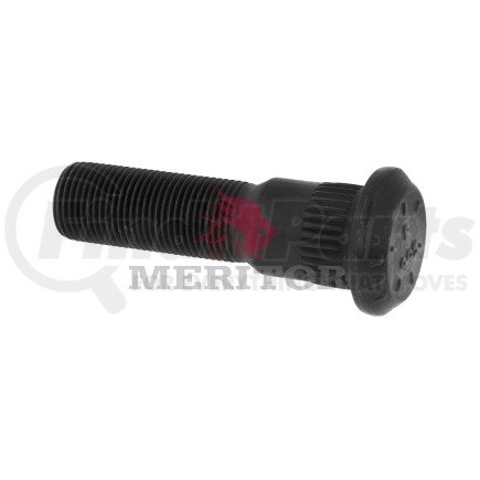 09001995 by MERITOR - Wheel Stud - RH Thread Direction, Serrated, 0.89" Body Length, 3/4"-16