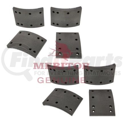 MA3124703 by MERITOR - Meritor Genuine Drum Brake Shoe Lining Set - Per Axle