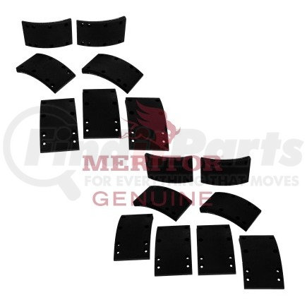 MA3124702B by MERITOR - Meritor Genuine Brake Shoe Lining Kit - per Axle
