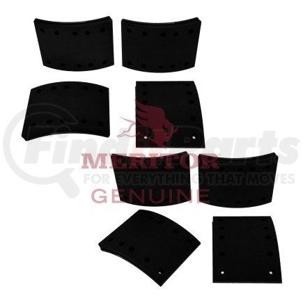 MA3124725 by MERITOR - Meritor Genuine Brake Shoe Lining Kit - per Axle