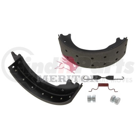 XKEG1443E by MERITOR - Drum Brake Shoe Kit - 4.00" Width, Black Dip Coating, for 15.00" Brake Diameter