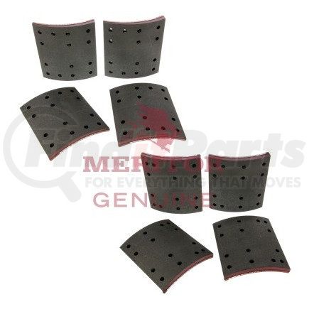 MA2124711 by MERITOR - Drum Brake Shoe Lining - 8.625" Width, for 16.50" Brake Diameter