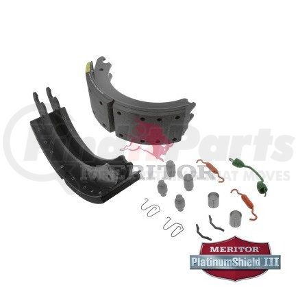 KMG14720QP by MERITOR - Drum Brake Shoe Kit - New Drum Brake Shoe Kit - Lined, With Hardware