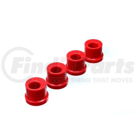 410104R by ENERGY SUSPENSION - Rack And Pinion Bushing Set; Red; Offset; For Lowered Vehicles Only; Performance Polyurethane;