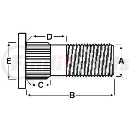 090737 by REDNECK TRAILER - Drive-in Stud 5/8 x 3