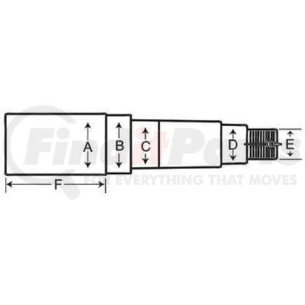 AS1500E by REDNECK TRAILER - 1.5K Agricultural Spindle w/1.62X5.38 Round Stub & Hardware