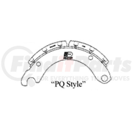 BP22-037 by TRAILER PARTS PRO - Redline 12 1/4x7 1/2 PQ Style Air Brake Shoe/Linings w/Repair Kit