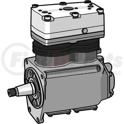 109552 by BENDIX - Tu-Flo® 750 Air Brake Compressor - Remanufactured, Flange Mount, Engine Driven, Water Cooling, For Caterpillar Applications