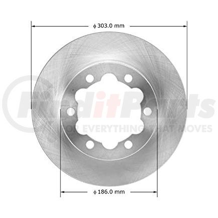 PRT5827 by BENDIX - Disc Brake Rotor - Iron, 13.70 Inch Diameter, 1.181 Inch Thick, Vented, Smooth