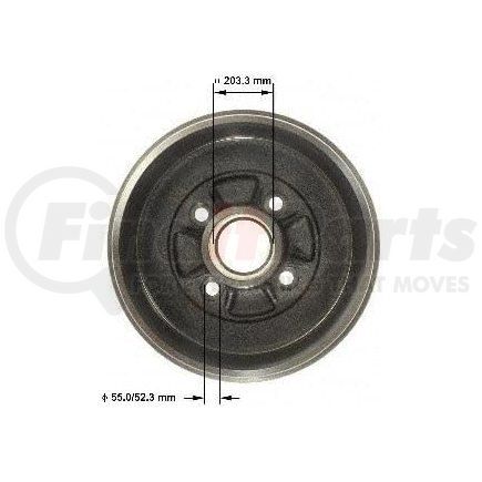 PDR0847 by BENDIX - Brake Drum - Fits 2015 Nissan Versa Note