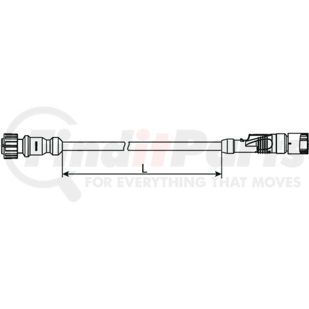 4493470030 by WABCO - Air Brake Cable - Electronic Braking System Connecting Cable