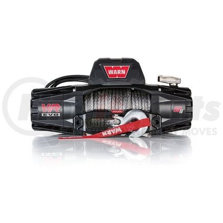 103251 by WARN - Vehicle Mounted; Vehicle Recovery Winch; 12 Volt Electric; 8000 Pound Line Pull Capacity; 90 Foot Synthetic Rope; Hawse Fairlead; Wired Remote; Planetary Gear Drive; Requires Winch Carrier or Winch Mount