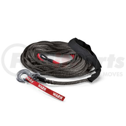 87915 by WARN - 10,000 LB Cap 3/8 Inch Dia x 100 Ft Polyethylene Rope With Hook