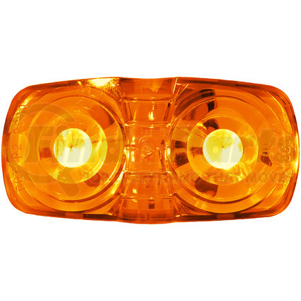 V38A by PETERSON LIGHTING - LED Marker/ Clearance, PC-Rated Rectangular, Double Bulls-Eye, 4"X2", amber, Viz Pack