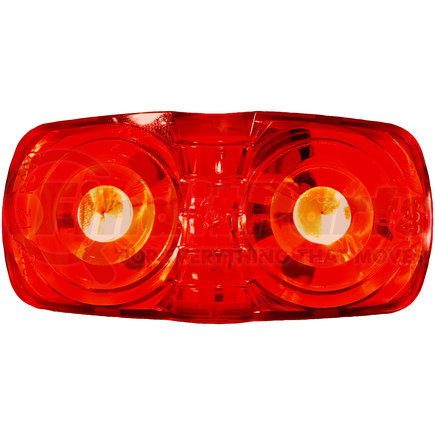 V38R by PETERSON LIGHTING - LED Marker/ Clearance, PC-Rated Rectangular, Double Bulls-Eye, 4"X2", red, Viz Pack