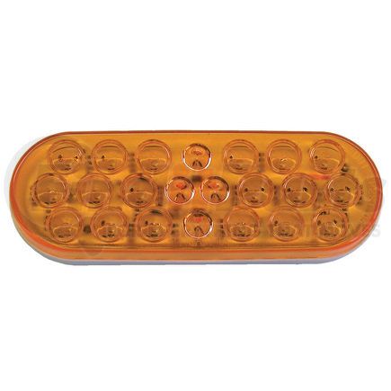 V821A-22 by PETERSON LIGHTING - 821A-22/822A-22 Series Piranha&reg; LED 6" Oval Stop/Turn/Tail and Amber Park/Turn Light - Red Grommet Mount