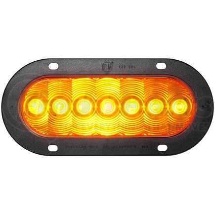 822KA-7 by PETERSON LIGHTING - 821A-7/822A-7 LumenX® Oval LED Front and Rear Turn Signal, PL3 - Amber Flange Mount Kit