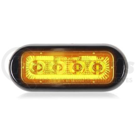 M20484YCL by MAXXIMA - 4 LED RECT. SURFACE MOUNT WARNING AMBER CLEAR LENS