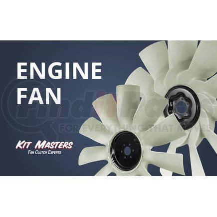 4735-44616-01KM by KIT MASTERS - Engine Cooling Fan - Clockwise, 32 in. Diameter, 2.56" Pilot, 3.5" Bolt Circle
