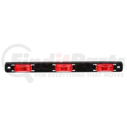 TL15745R by TRUCK-LITE - 15 Series, Incandescent, Identification Bar, Rectangular, Red, 3 Lights, 6" Centers, Black, 12V, Kit